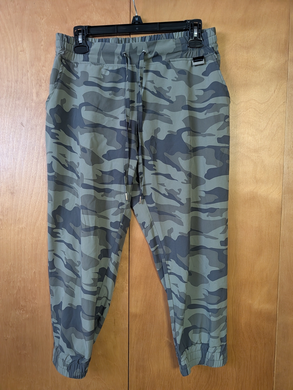 Men's Olive Green Camo Drawstring Joggers